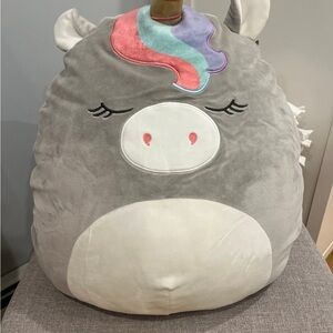 Squishmallows Gray Unicorn Plush